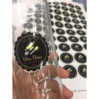 Tem dán nhãn ly trà sữa