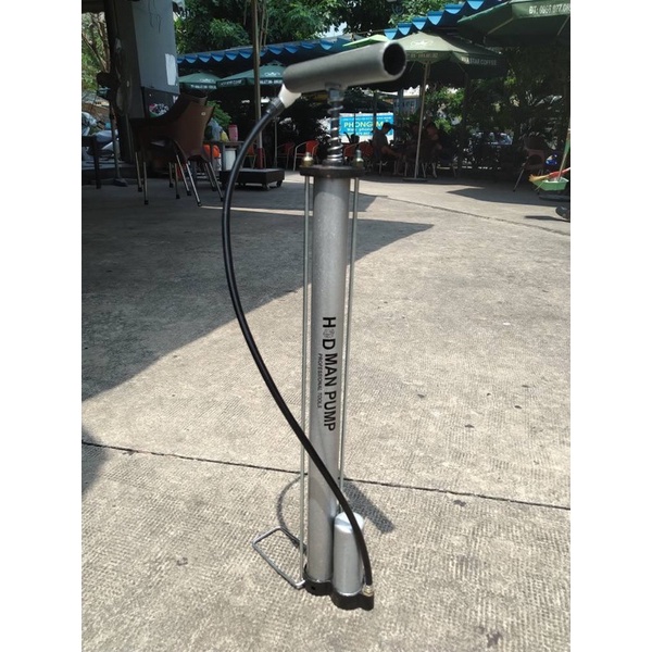 😍Bơm Tay Xe Đạp Có Bình Hơi Trợ Lực Xám-Hàng Loại 1 Thân Thép