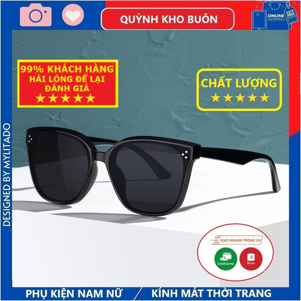 Kính mát nam nữ chống UV400 Xuất xịn , chuẩn form, thiết kế mắt vuông dễ đeo, màu sắc thời trang Q17