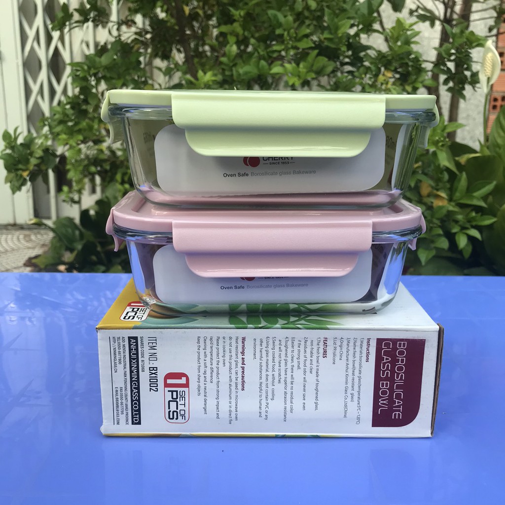 Hộp Cơm thủy tinh 3 Ngăn Kèm Đũa Thìa Inox - Giao Màu Ngẫu Nhiên | BigBuy360 - bigbuy360.vn
