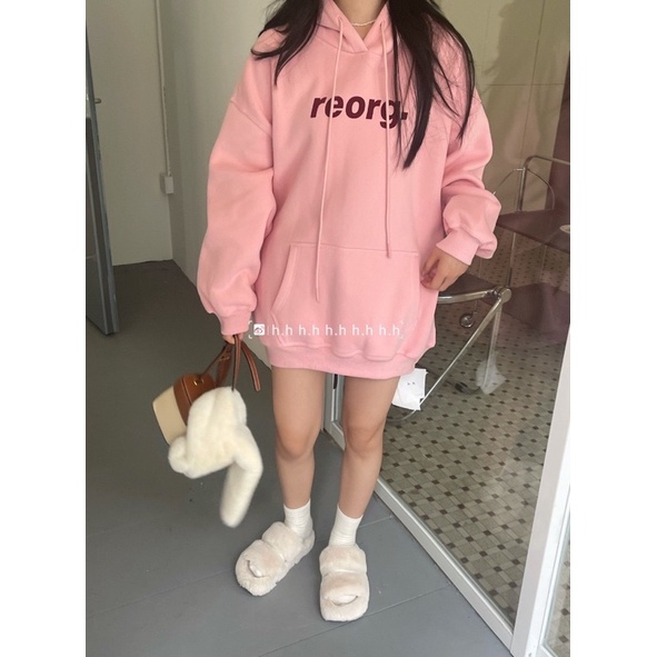 Áo Hoodie Nỉ Bông Dài Tay Unisex Chữ reorg•