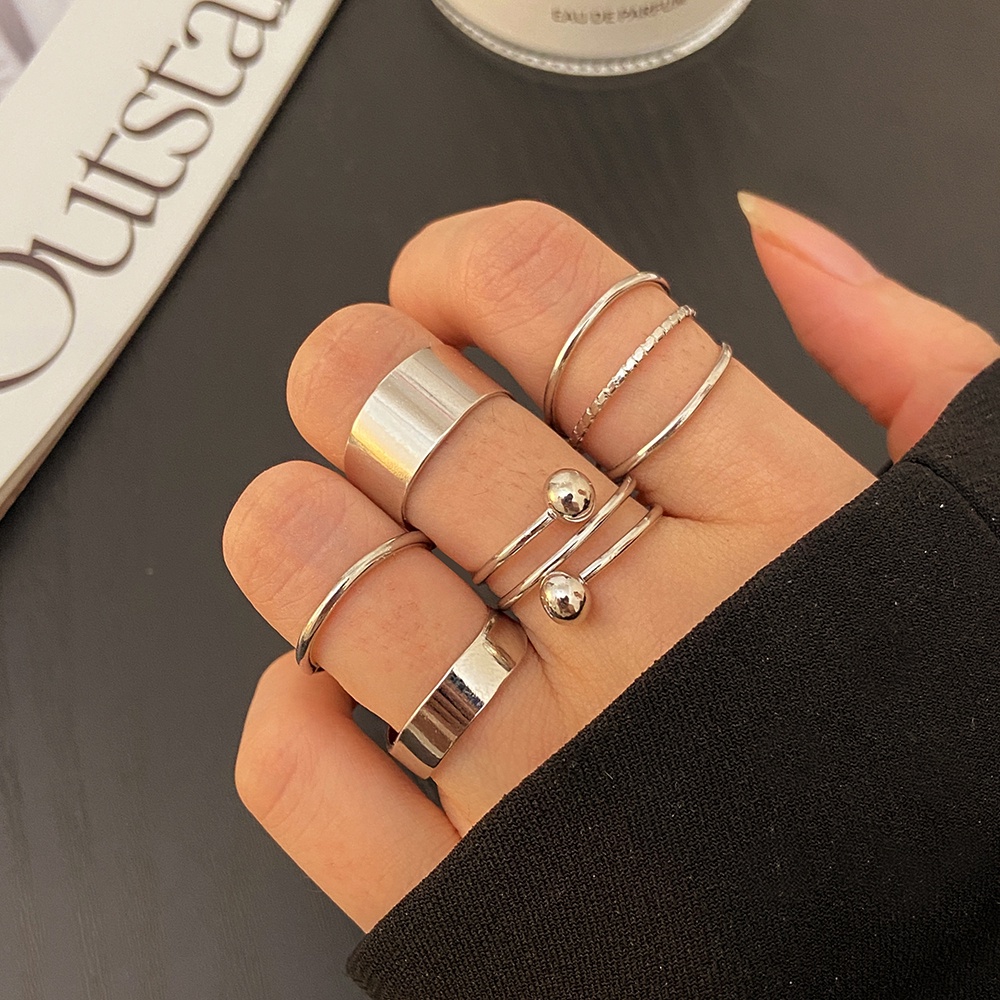 Bộ 5 nhẫn thời trang đơn giản dành cho nữ