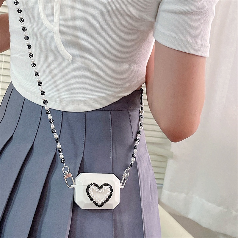 Ốp Hộp Đựng Tai Nghe Nhét Tai Hình Trái Tim Cho Apple AirPods 1 2 3 Pro