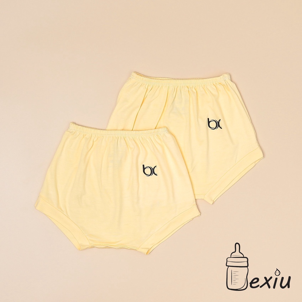 Combo 2 quần ngắn đáy ngang mặc tã cho bé cotton lạnh cao cấp Bexiu
