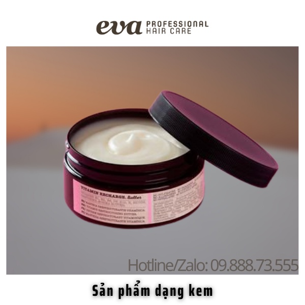 Ủ lạnh phục hồi tóc tạo kiểu nhẹ nhàng vitamin recharge butter không chứa silicone paraben sunfate nhập khẩu tây ban nha