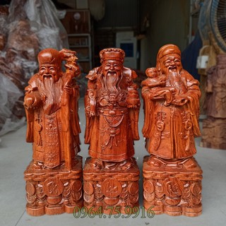 Tượng Phúc Lộc Thọ🌵 Bộ Tượng Tam Đa Làm Bằng Gỗ 🌵 biểu tượng cho sự may mắn, giàu có và tuổi thọ