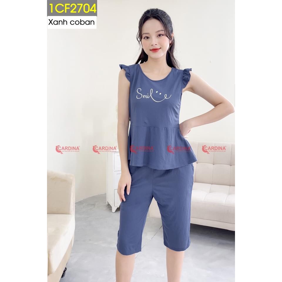 Đồ Bộ mặc nhà mùa hè Nữ 𝐂𝐀𝐑𝐃𝐈𝐍𝐀 Smile Bèo Vai Chất Cotton Nhật Cao CấpTạo Điểm Nhấn Trẻ Trung, Nữ Tính | BigBuy360 - bigbuy360.vn