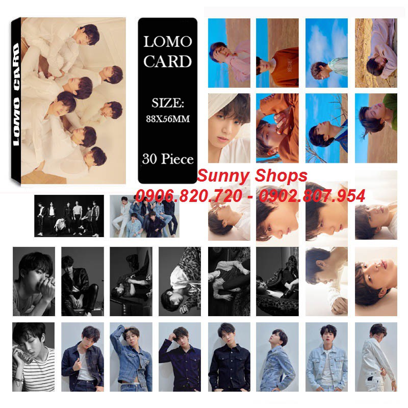 Lomo card hộp 30 hình nhóm BTS - Bangtan Boys