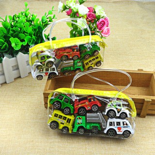 Bộ 6 xe ô tô đồ chơi chạy dây cót nhỏ xinh