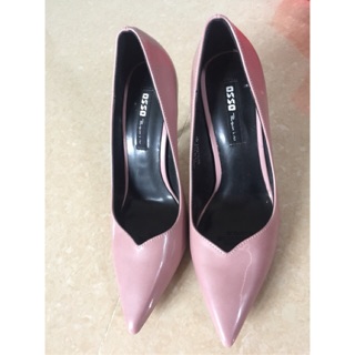 Giày cao gót màu hồng đỗ sz 35