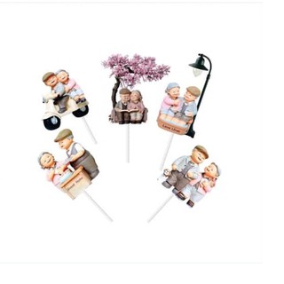 SET 5 TOPPER GIẤY ÔNG BÀ