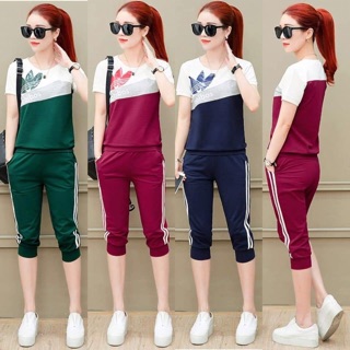 SET BỘ ĐỒ NỮ PHỐI MÀU QUẦN LỮNG