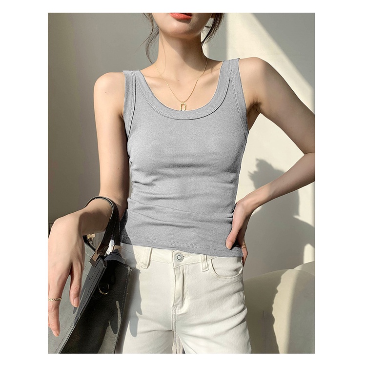 Áo Tank Top Dệt Kim Dày Dặn Thời Trang Mùa Hè Quyến Rũ Cho Nữ 2022