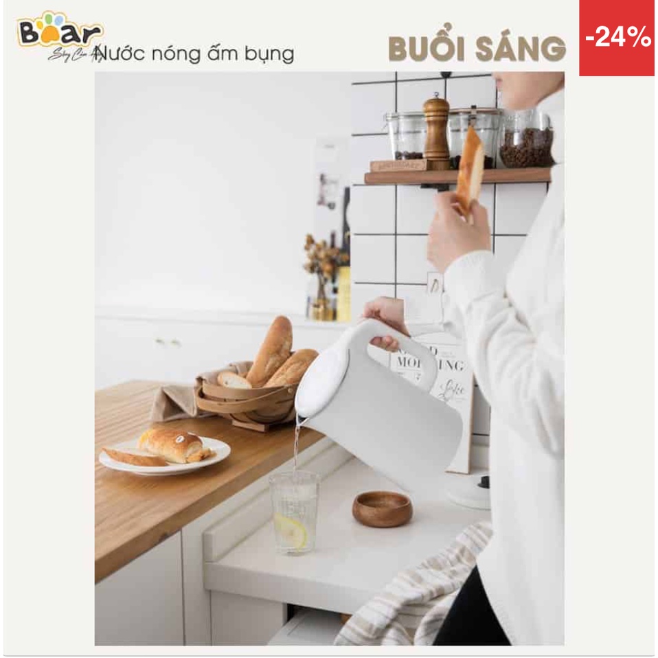 Ấm đun nước siêu tốc Bear ZDH-B15T1, dung tích 1.5L / Bear ZDH-Q17B1 , 1.7 LÍT