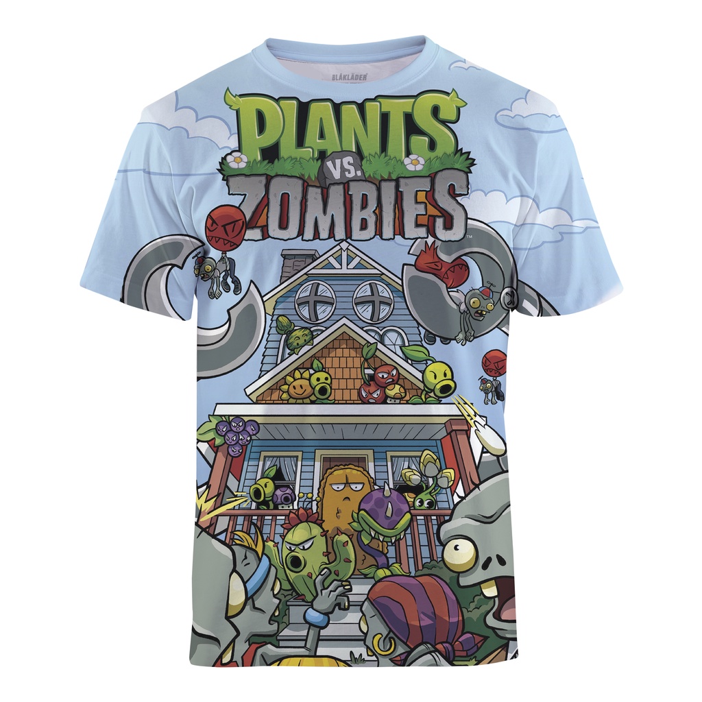 Áo Thun In Hình plants vs zombies Pvcz Cá Tính Cho Bé Trai ​Áo Thun Thiết Kế Xinh Xắn Cho Bé 5-14 Tuổi