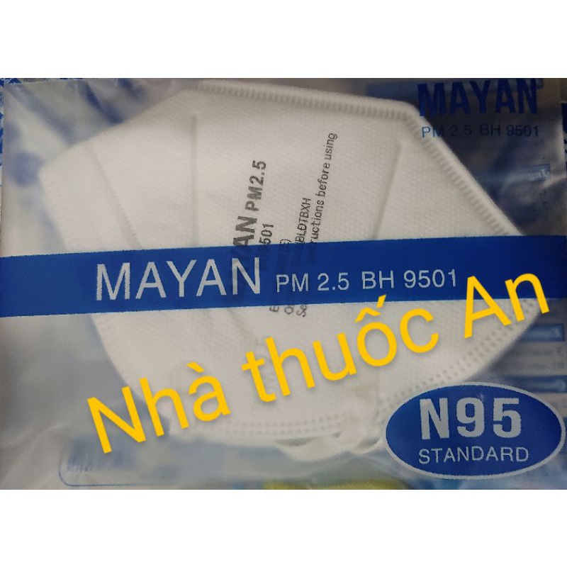 (gói 2 cái XÁM/TRẮNG ) khẩu trang n95 Mayan