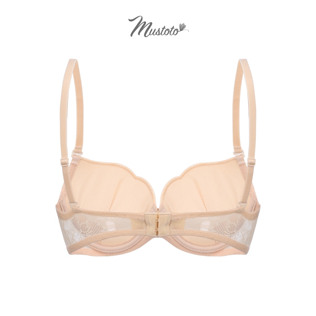 Áo Lót Nữ Ren Có Gọng Mút Dày 3cm Nâng Ngực Bra Plumeria (Mustoto MA0501)