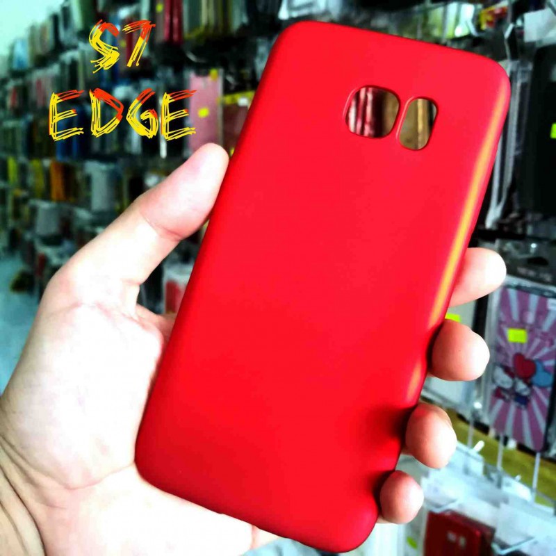 Ốp lưng nhựa dẻo đỏ dành cho Samsung Galaxy J7 pro - S7 - S7 Edge