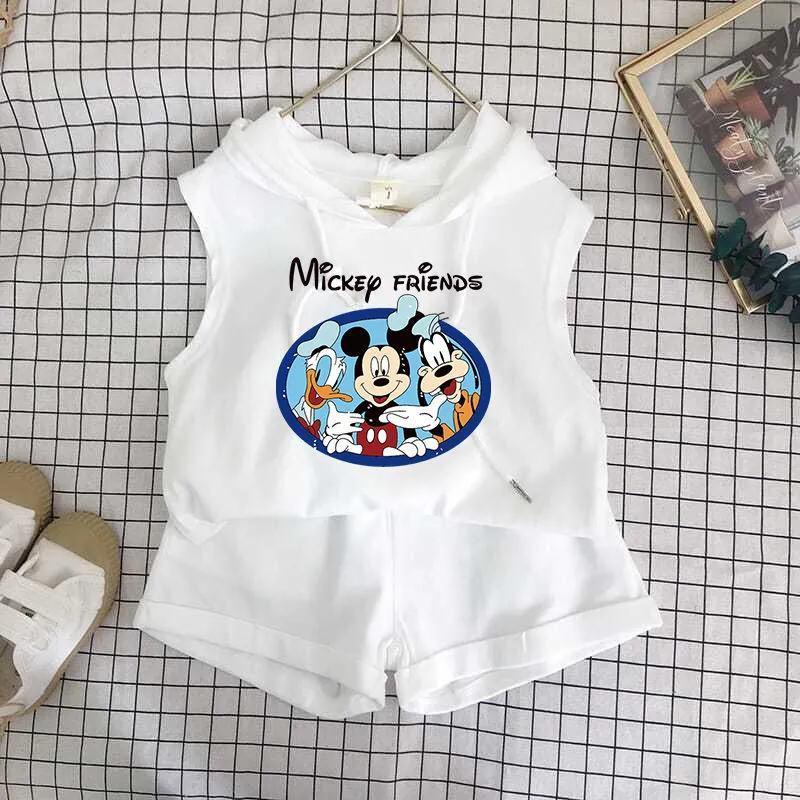 Set Áo Thun Có Nón Và Quần Short Thời Trang Mùa Hè Phong Cách Phương Tây Mới Cho Bé Trai / Gái