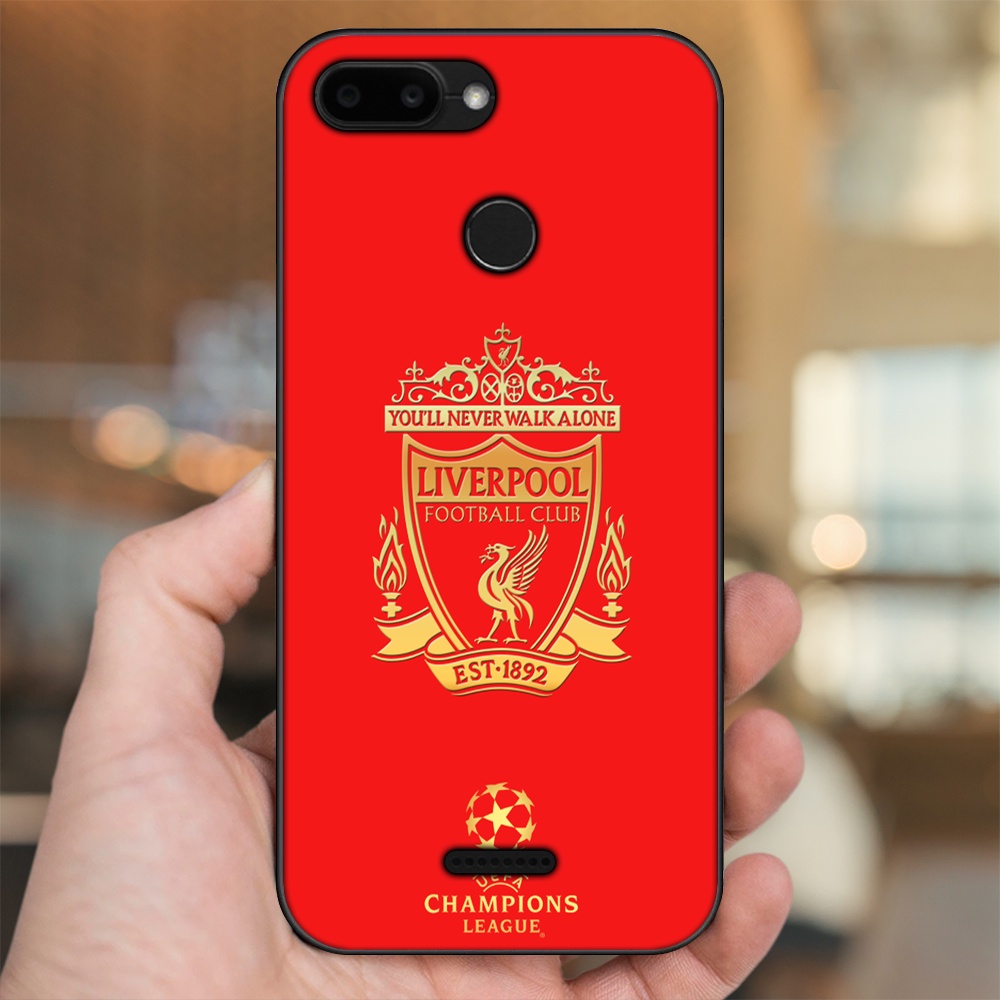 Ốp lưng Xiaomi Redmi 6 viền đen in hình Liverpool FC