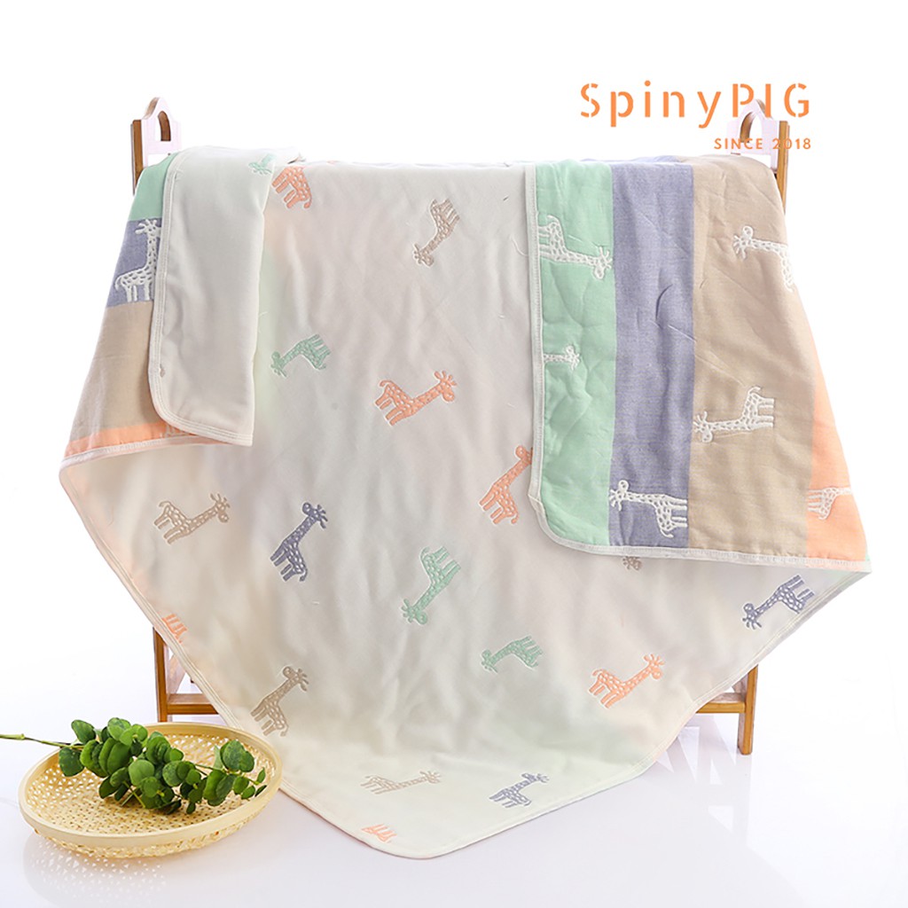 Chăn cho bé 6 lớp 110x110cm Muslin 100% cotton mềm và nhẹ hoạ tiết 2 mặt HÀNG LOẠI 1