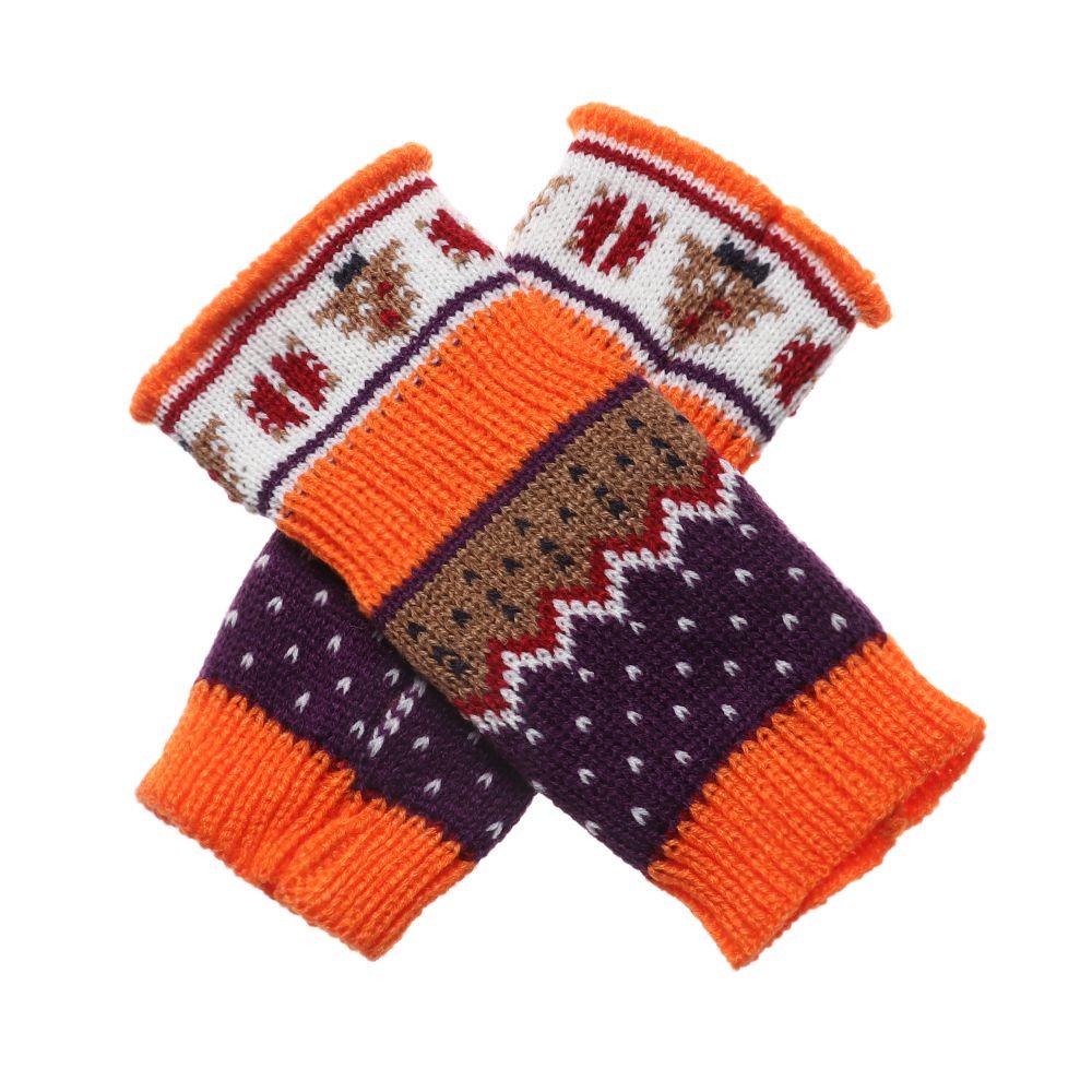 Găng Tay Dệt Kim Dày Dặn Co Giãn Giữ Ấm Cánh Tay Cho Nam Và Nữ