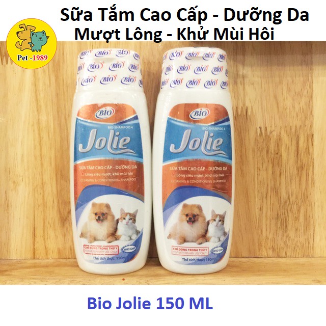 Sữa Tắm Cao Cấp Dưỡng Lông Siêu Mượt Khử Mùi Hôi Jolie Bio 150ml Pet-1989