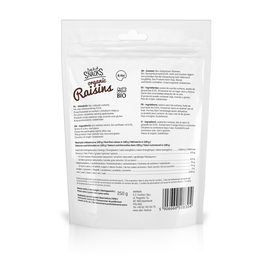 Nho khô Sultana hữu cơ Diet Food Organic Raisins