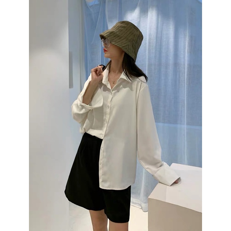 Áo sơ mi bigsize công sở form rộng tay dài nữ đẹp MUP bigsize SM01