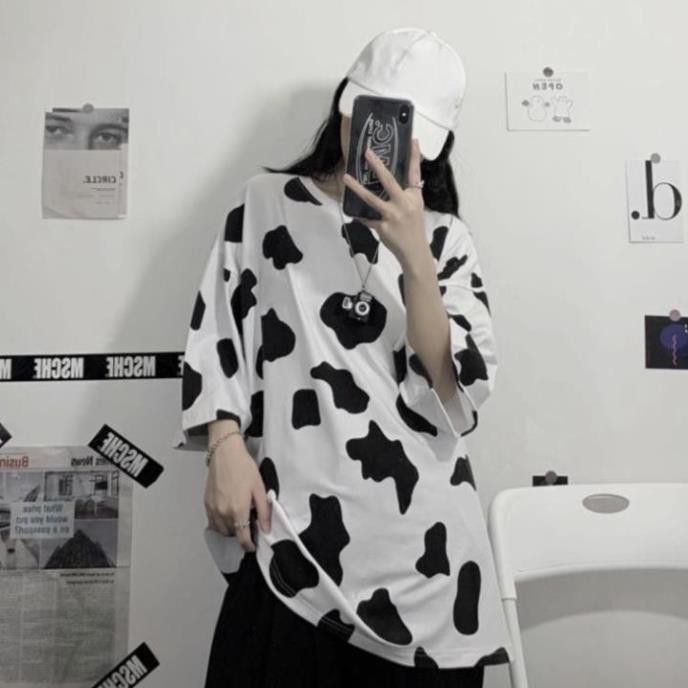 Áo thun bò sữa tay lỡ form rộng Unisex, áo bò sữa tay lỡ A244 | BigBuy360 - bigbuy360.vn