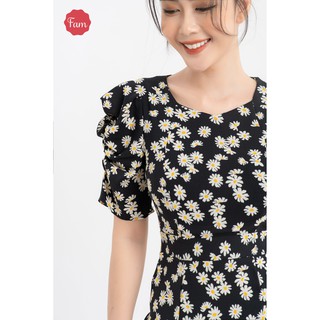 🔥[FREESHIP]🔥Đầm Nữ Hoa Cúc Họa Mi-Chất lụa-Fam-D2082