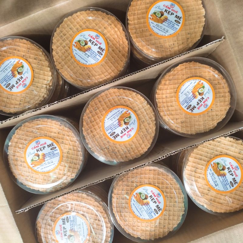 Bánh kẹp mè Cẩm Huê hộp 200g