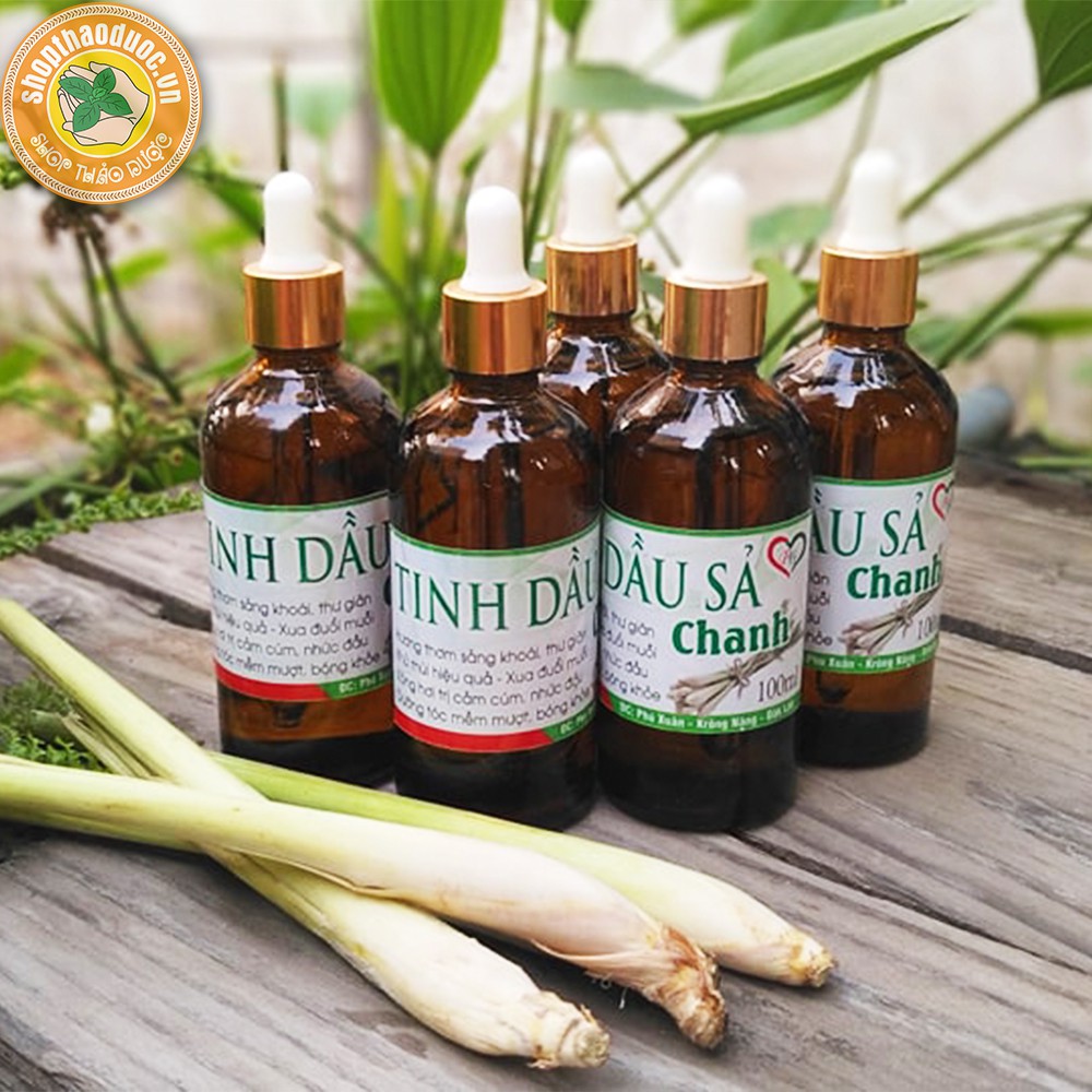 Tinh Dầu Sả Chanh Shop Thảo Dược - Xông Với Đèn Xông Tinh Dầu Chai 100ml