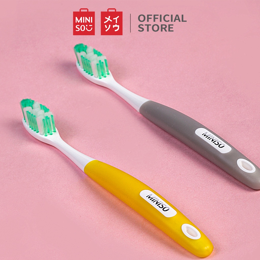 Bàn chải đánh răng lông mềm bảo vệ nướu MINISO (3 chiếc)