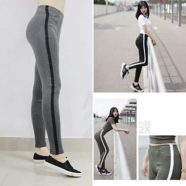 QUẦN LEGGING 1 SỌC #AGE2X