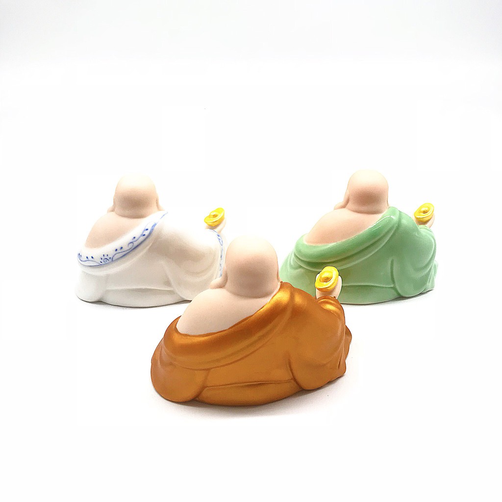 Tượng phật Di Lặc ngồi gốm sứ phong thủy, thích hợp để xe hơi | BigBuy360 - bigbuy360.vn