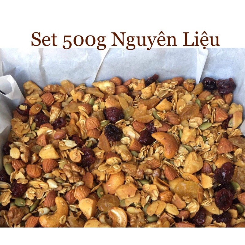 [Có quà tặng] Set nguyên liệu Granola siêu hạt 500g