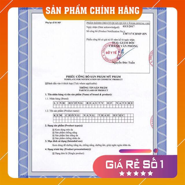 Kem chống nắng Linh Hương Công ty TNHH đầu tư và thương mại Thái Hương