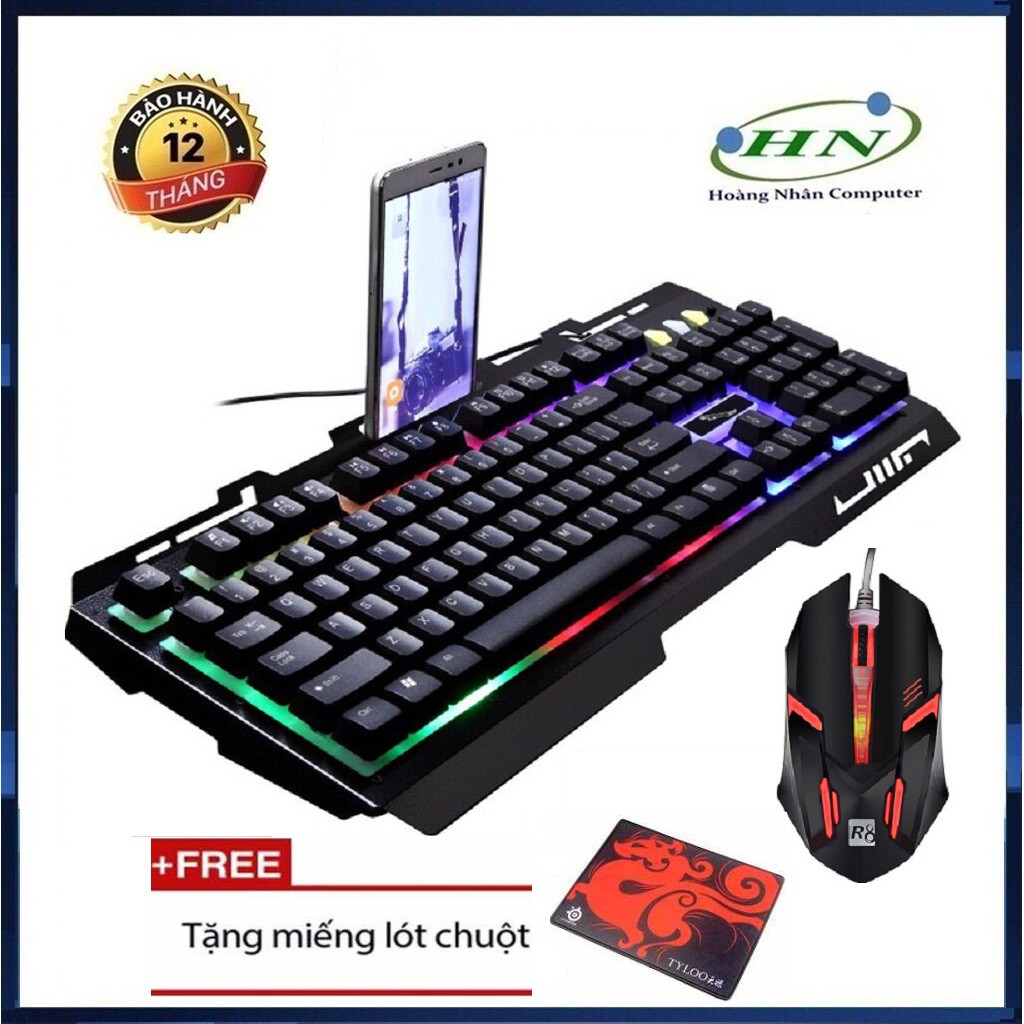 [Mã SKAMSALE03 giảm 10% đơn 200k] TẶNG LÓT CHUỘT +BỘ BÀN PHÍM GAME G700 VÀ CHUỘT R8 1602 LED ĐA MÀU