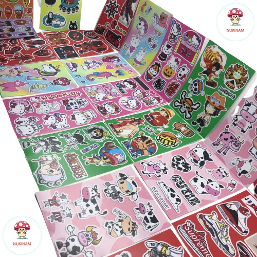 Hình dán chống nước Sticke Combo 2tờ siêu cute dán cả thế giới của bạn Hot mẫu mới nhất 2022 - Shopee Nukinam