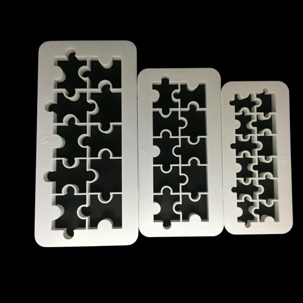 3 khuôn tự cắt tạo hình khối lắp ghép trang trí bánh