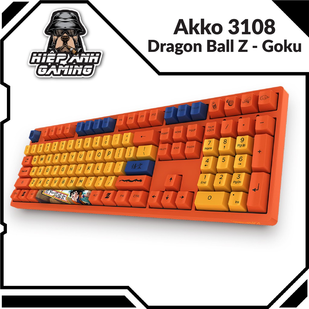 Bàn phím cơ Akko 3108 Dragon Ball Z - Goku | Hàng chính hãng bảo hành 12 tháng