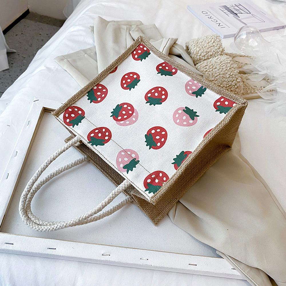 Túi Đeo Chéo Vải Canvas Họa Tiết Hoạt Hình Phong Cách Nhật Bản Thời Trang