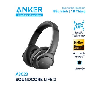 Tai nghe chụp tai bluetooth SOUNDCORE Life 2 (by Anker) chống ồn chủ động ANC -A3023