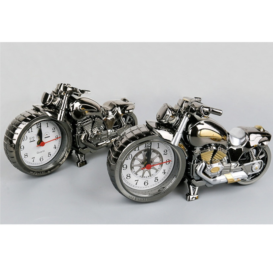 Đồng hồ báo thức để bàn chuông to hình xe máy