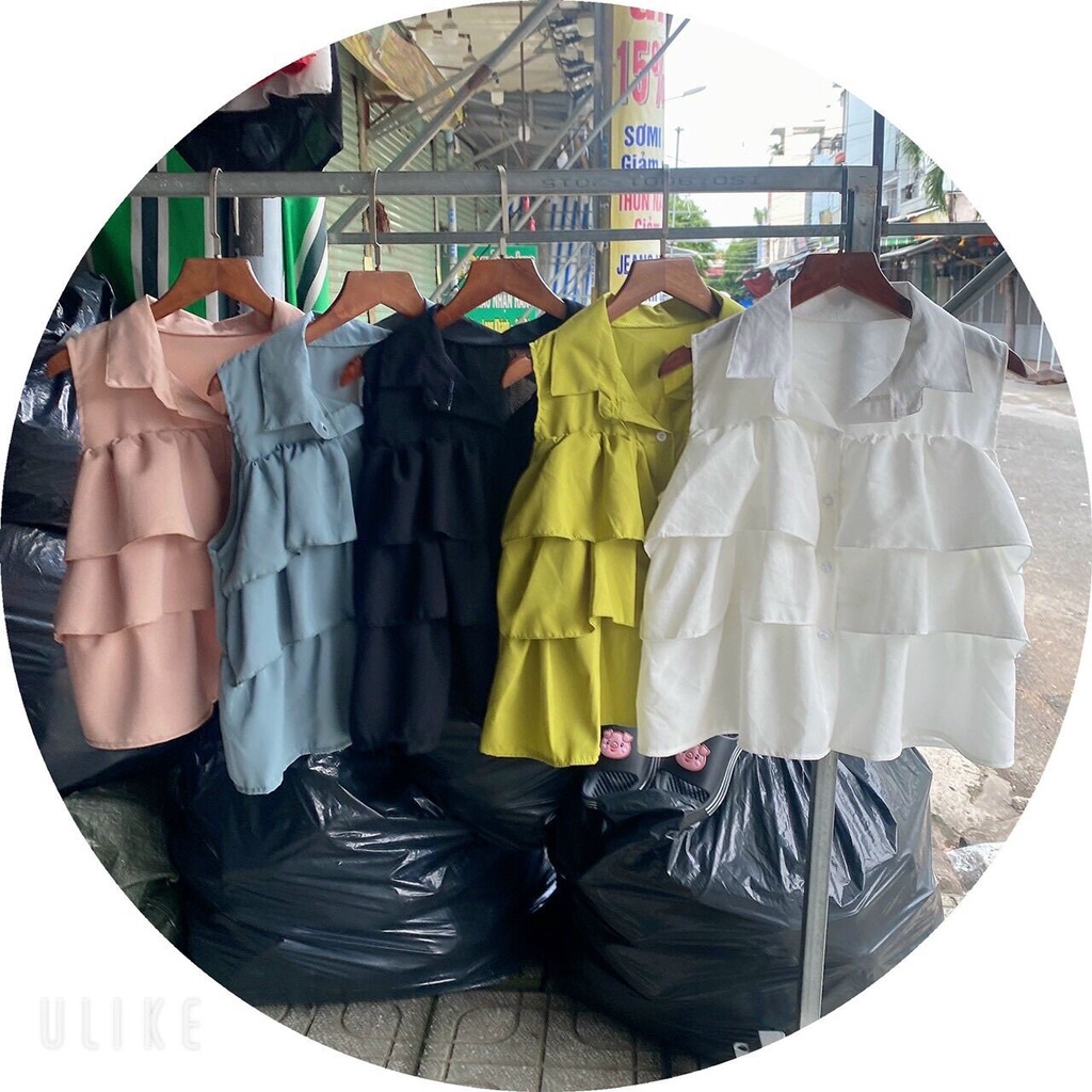 ÁO KIỂU SƠ MI NỮ bèo tầng hót đỉnh 2022. Chất voan dày cao cấp lèm ảnh tự chụp. 40-55kg