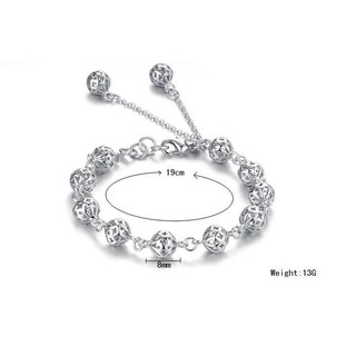 Lắc tay bi rớt hạt đính đá cực xinh