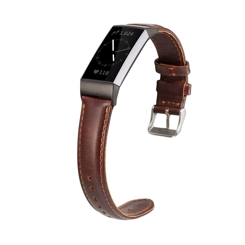 Dây đeo bằng da bò cho đồng hồ thông minh Fitbit Charge 3