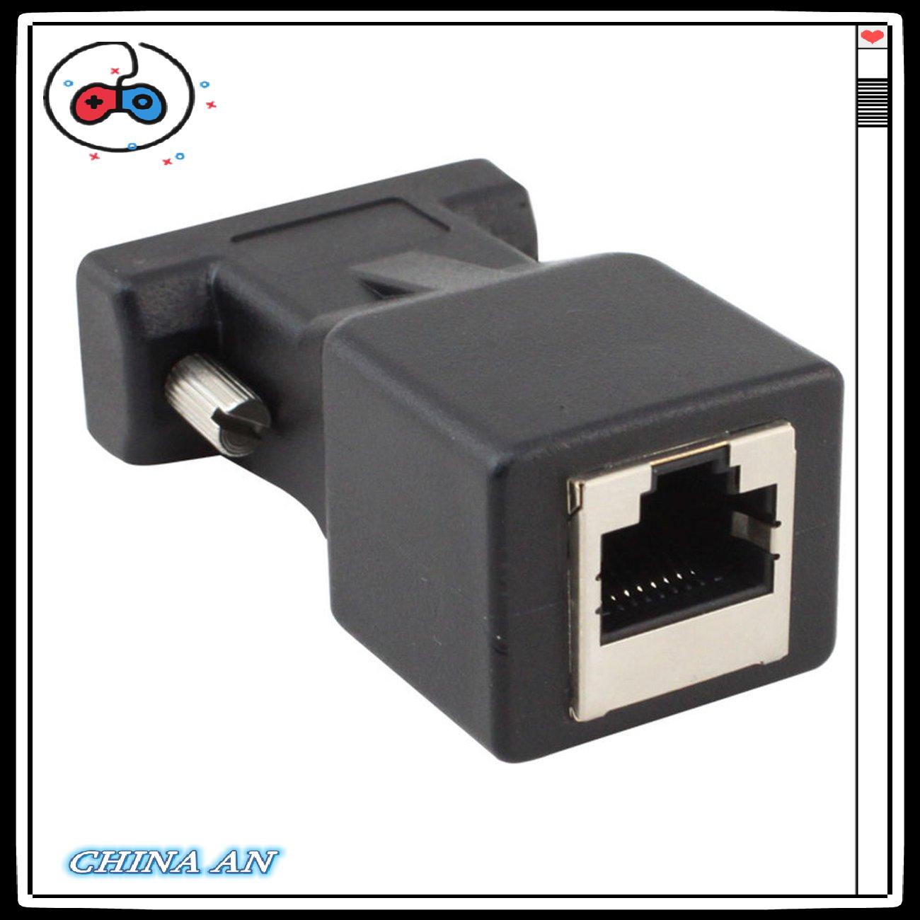 ⚡Hot sản phẩm/Ethernet VGA Male Female To RJ45 15 Pin Network Adapter Connector LAN Extender
