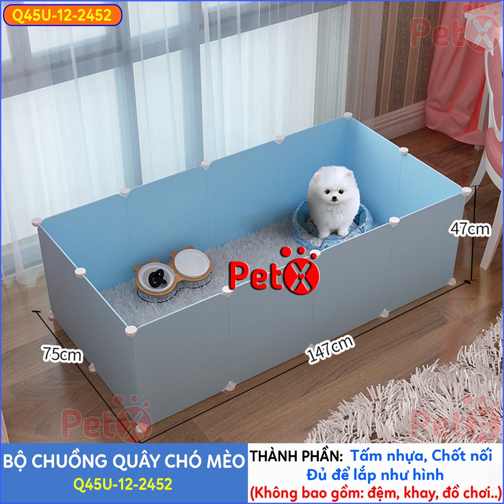 Quây chuồng chó mèo Petoka lắp ghép nuôi thú cưng sơn tĩnh điện giá rẻ-15